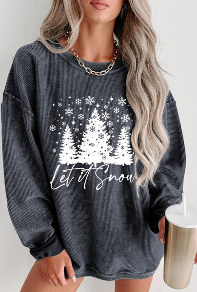 Let It Snow Graphic Crewneck Sweater